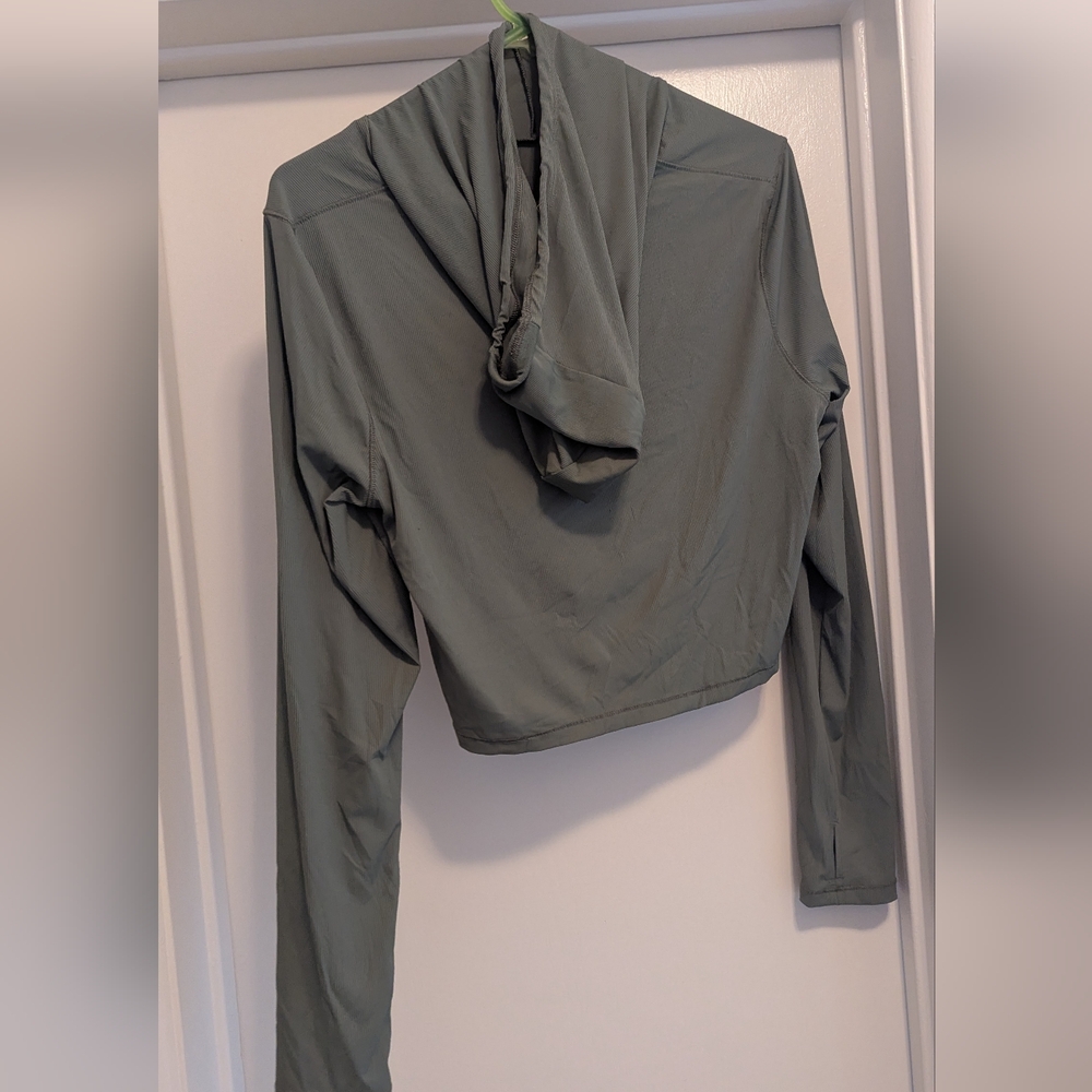 Offline Aerie Women's Cropped Move- It Ribbed Mock Neck Long Sleeve - Picture 2 of 3